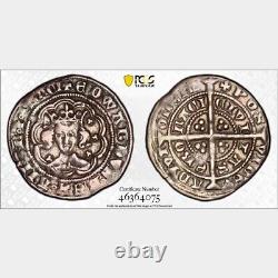 1361 1369 Great Britain 1/2 Groat, Edward III, PCGS VF Details, S-1620, Rare