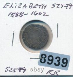 1558-1603 Nd Great Britain Silver 1/2 Groat Queen Elizabeth Rare
