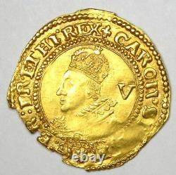 1625 England Britain Gold Charles I Crown G1C AU Details Rare Gold Coin