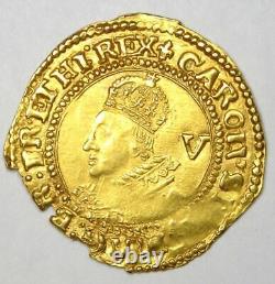 1625 England Britain Gold Charles I Crown G1C AU Details Rare Gold Coin