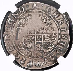 1639, Great Britain, Charles I. Hammered Silver ½ Crown Coin. Rare! NGC VF-35