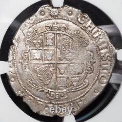 1645, Great Britain, Charles I. Hammered Silver ½ Crown Coin. Rare! NGC AU-58