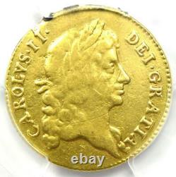 1667 Great Britain England Charles II Gold Guinea Coin PCGS VF Details Rare