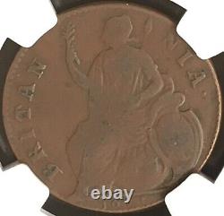 1673 Great Britain Half Penny == F-15 NGC == NO STOPS==VERY RARE=PLS VIEW VIDEO
