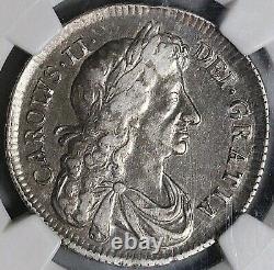 1674 NGC VF 25 Charles II 1/2 Crown Rare Great Britain Silver Coin (23030301C)