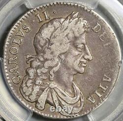 1682 PCGS VF 30 Charles II 1/2 Crown Rare Great Britain Silver Coin (21010602C)