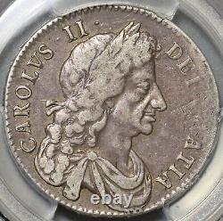 1682 PCGS VF 30 Charles II 1/2 Crown Rare Great Britain Silver Coin (21010602C)