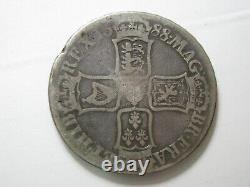 1688 Silver Crown Great Britain King James 2nd RARE English Coin. 925 Ag #88.1