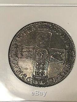 1698 Great Britain England DECIMO 1/2 C Crown Silver Coin NGC MS 62 RARE