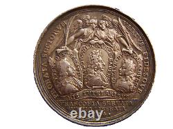 1704 Great Britain England United Kingdom Battle Of Blenheim Silver Medal Rare