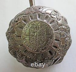 1714 1830 Silver Great Britain Georgian Toddy 1562 Sixpence Rare Coin Ladle