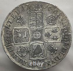 1716 Crown Rare George I silver coin major die crack great Britain silver coin