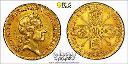 1718, Great Britain, George I. Beautiful Gold 1/4 Guinea Coin. Rare! PCGS MS-62