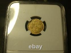 1718 Great Britain Quarter Guinea Gold Coin Ngc A/u-58 Rare Gold