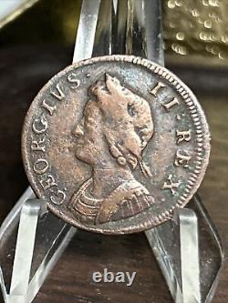 1730 GREAT BRITAIN Farthing Coin KM# 572 RARE