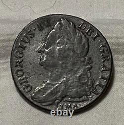 1745 George II 1/2 Crown Great Britain Rare Silver Coin