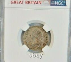 1758 Great Britain 6 Pence 6p George II Stop In Center Of D Ngc Xf 40 Rare