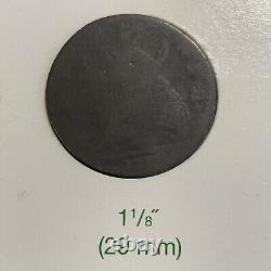 1770 1775 Great Britain ½ Penny King George III Coin Partial Date KM# 601 Rare