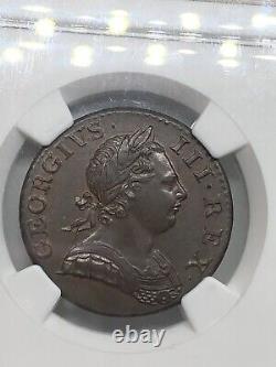 1770 Great Britain? 1/2 P HALFPENNY Coin NGC MS 64 BN KING? GEORGE- RARE