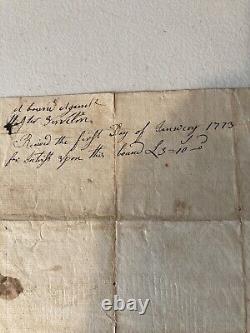 1772 RARE Promissory Note, King George of Great Britain, France and Ireland