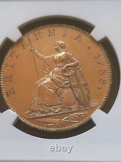1788 Great Britain George III 1/2 Penny Gilt Pattern NGC Proof 62 Cameo Rare