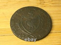 1791 GREAT BRITAIN (LIVERPOOL) 1/2 PENNY AU VERY RARE Coin LOT #1144E