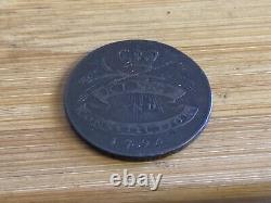 1794 GREAT BRITAIN (HAMPSHIRE) 1/2 PENNY HIGH GRADE RARE TYPE Coin- Lot 1350E