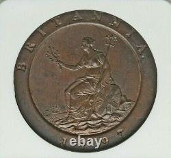 1797 Soho Great Britain George III Cartwheel 2 Pence Ngc Ms-64 Brown Rare