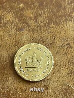 1803 1/3 Guinea Gold Coin Great Britain X- Rare Low Minted Beautiful coin