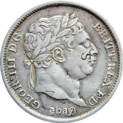 1819 over 3 Shilling George III Great Britain Rare Coin Silver (MO648-)