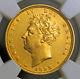 1825, Great Britain, George Iv. Rare Gold Bare Bust Sovereign Coin. Ngc Au-55