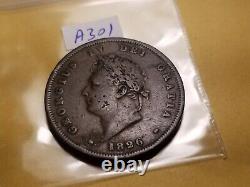 1826 Rare Piece Great Britain Penny