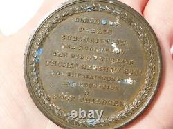 1829 Oldham Blue-Coat School Bronze Medal RARE but a/f READ! #E14