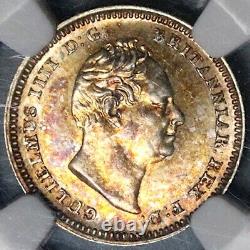 1837 NGC AU 58 William IV Great Britain 3 Pence Rare Coin POP 1/0 (22091902D)