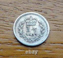 1837 Threehalfpence William IIII 1837 Silver 1 1/2 D Very Rare Great Britain Uk