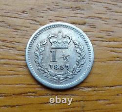 1837 Threehalfpence William IIII 1837 Silver 1 1/2 D Very Rare Great Britain Uk