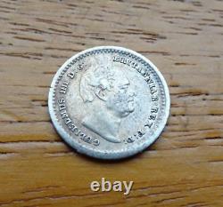 1837 Threehalfpence William IIII 1837 Silver 1 1/2 D Very Rare Great Britain Uk