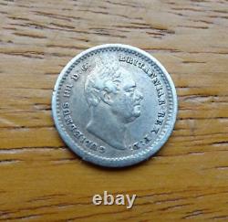 1837 Threehalfpence William IIII 1837 Silver 1 1/2 D Very Rare Great Britain Uk