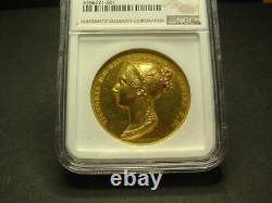 1838 Great Britain Queen Victoria Gold Coronation Medal Ngc-ms-61 Extremely Rare