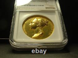 1838 Great Britain Queen Victoria Gold Coronation Medal Ngc-ms-61 Extremely Rare