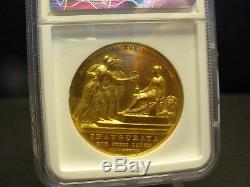 1838 Great Britain Rare Gold Bhm-1801 Queen Victoria Coronation Medal Ngc-ms61