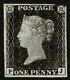 1840 1d Black Pl 1a Pj Mint With Gum Rare Stamp Cat. £18,000.00