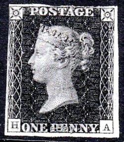 1840 1d PENNY BLACK VERY RARE SG1 Plate 10 Mint Unused Cat Price £25,000+