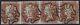 1841 1d Red Black Plate 1c Jf-ji Very Rare Strip Of Four Exhibition Piece