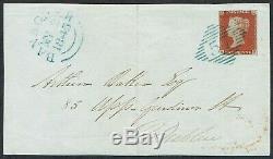 1841 1d Red-Brown SG Superb Rare Blue Irish Diamond'57' of BANAGHER on Front
