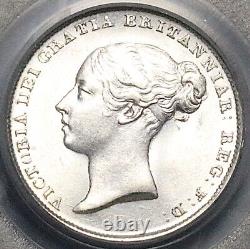 1842 PCGS MS 63 Victoria 6 Pence Great Britain OGH Rare Silver Coin (23111102C)