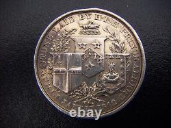 1844 Uk Great Britain Queen Victoria Royal Exchange Opening Silver Medal Rare