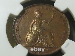 1844 Victorian Farthing from Great Britain, Key to the Series! P-1565, Very Rare