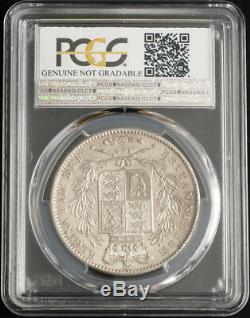 1847, Great Britain, Queen Victoria. Large Silver Crown Coin. Rare! PCGS AU+