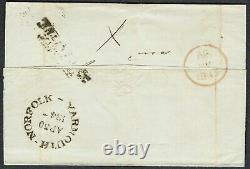 1847 Yarmouth Ship Letter from EMDEN to London RARE EMDEN CDS